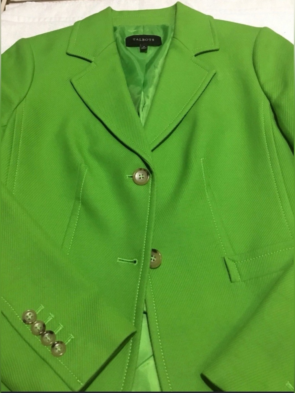 Talbots Lime Green Women's Blazer